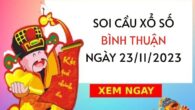 Soi cầu xổ số Bình Thuận ngày 23/11/2023 hôm nay thứ 5